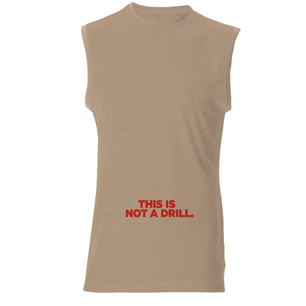 Tee Shirts Printed: THIS IS NOT A DRILL - Bold Red Text on Black Background|it's a beautiful day at the red pony t shirt