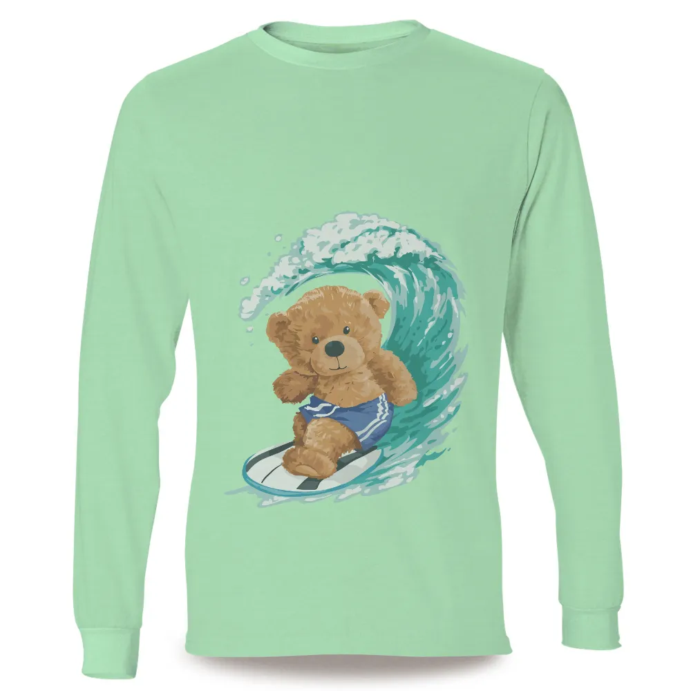 Graphic Tees: Sandy's Surf Adventure - Summer Fun with Surfing Teddy Bear|watkins glen summer jam t shirt