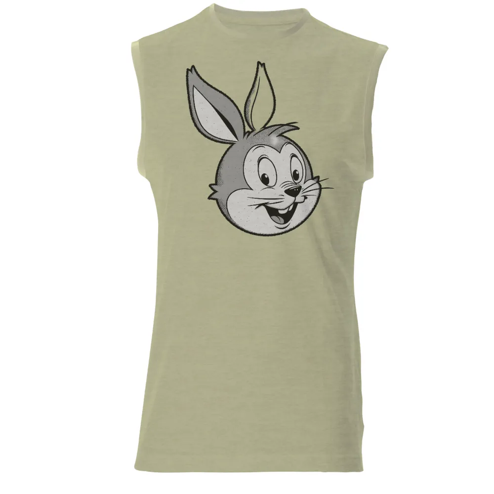 Graphic Tees: Nostalgic Rabbit Cartoon | Vintage Charm & Playful Expressions|mischievous rabbit