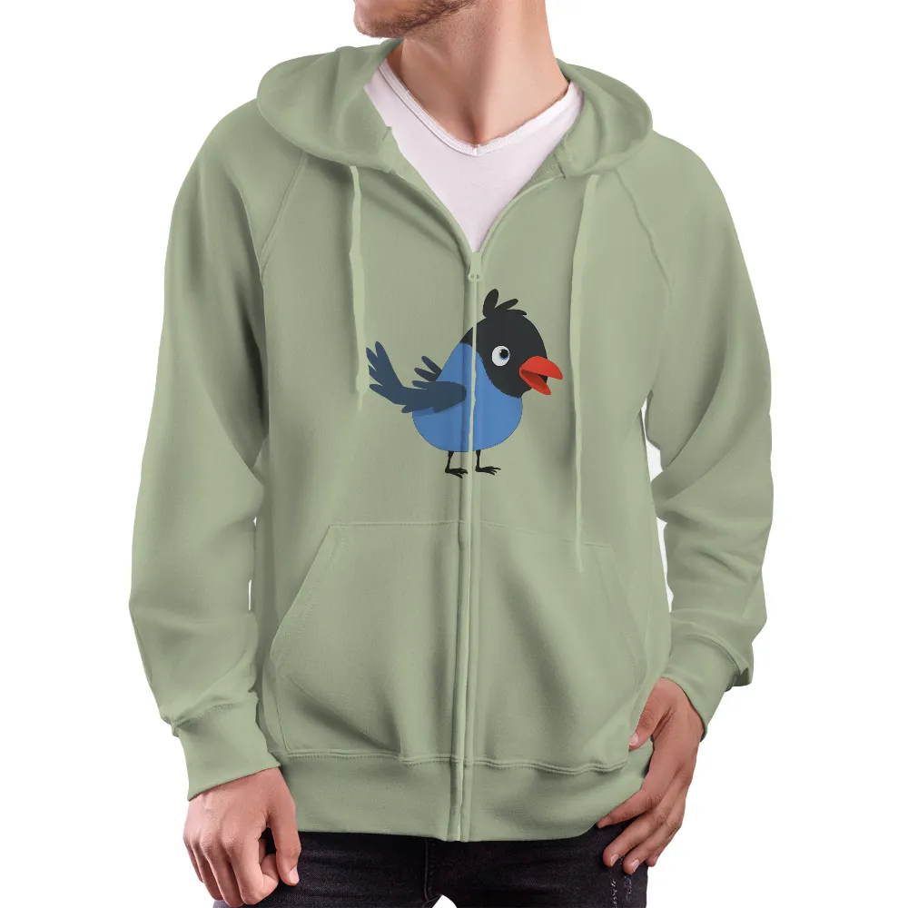 Graphic Tees: Whisp the Blue Bird - Joyful Flight Design|cholo graphic tees