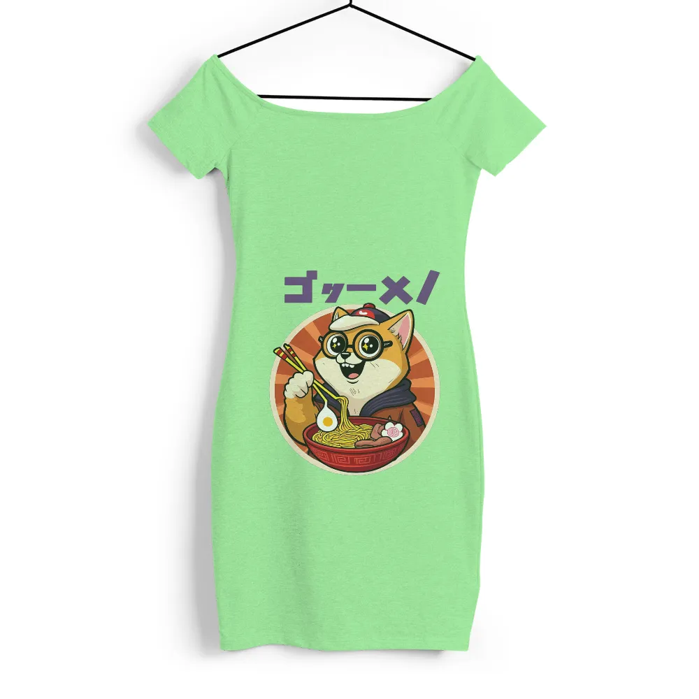 Shirts Graphic Tees: Ryo's Ramen Adventure| Cute cartoon Shiba Inu with ramen