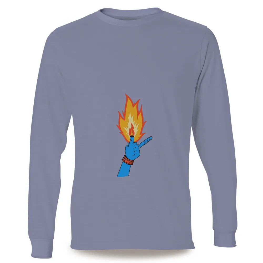 Custom Tee Shirts: Blue Hand Fire - A Symbol of Defiance and Hope|roblox hell fire t shirt