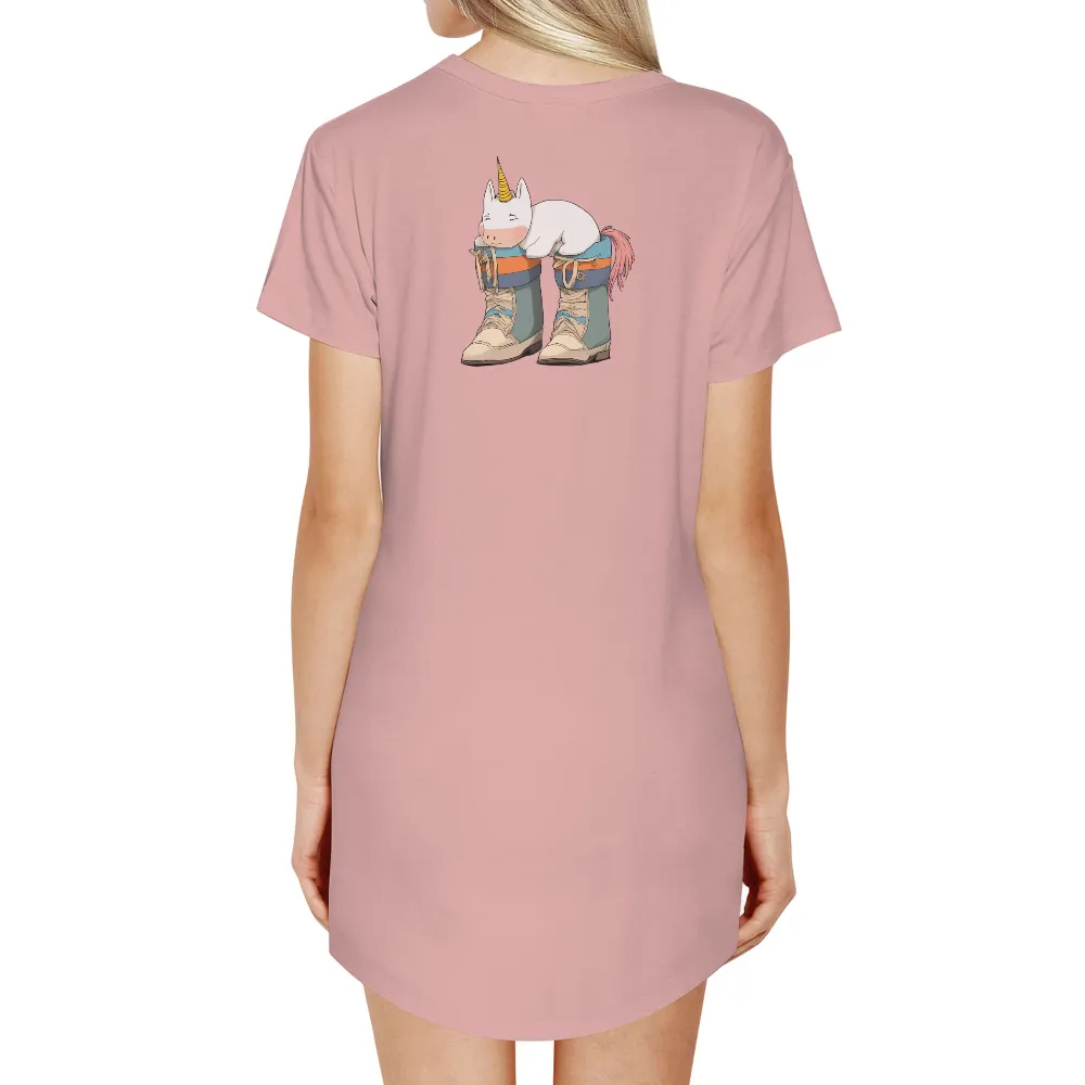 T-Shirts Design: Whimsical Unicorn in Boots - Magical Adventure|comfort colors 4th of july shirt