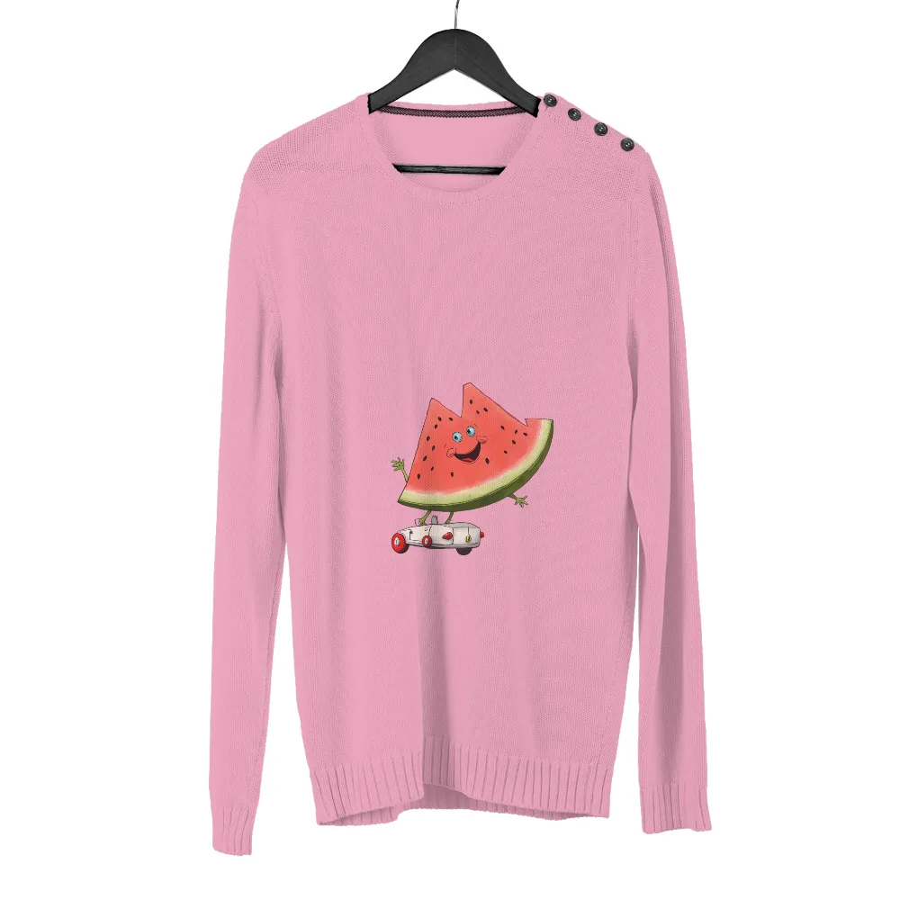 T-Shirts Pattern: Watermelon Adventure on a Tiny Car|roblox t shirt watermelon