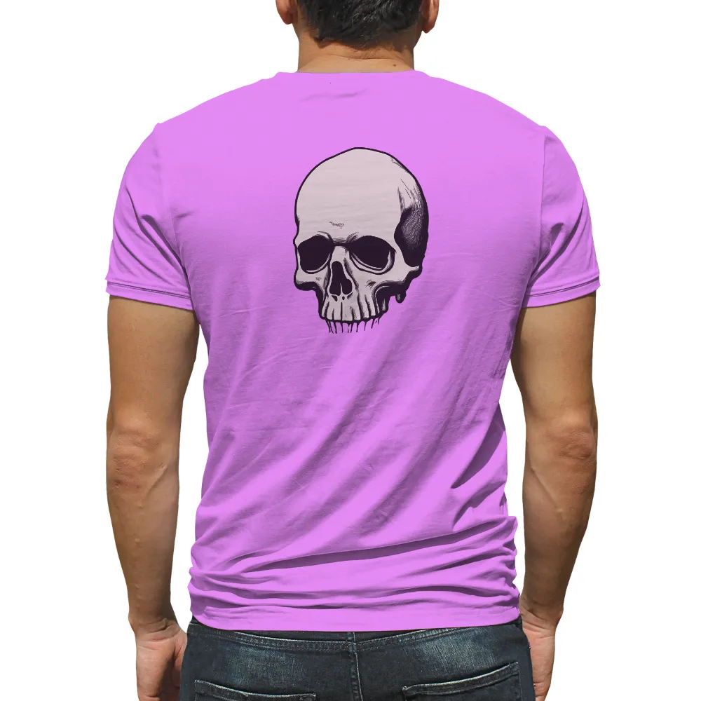 Tee Shirt Printing: Minimalist Skull Art - Life and Death Symbolism|shirt merchandise design