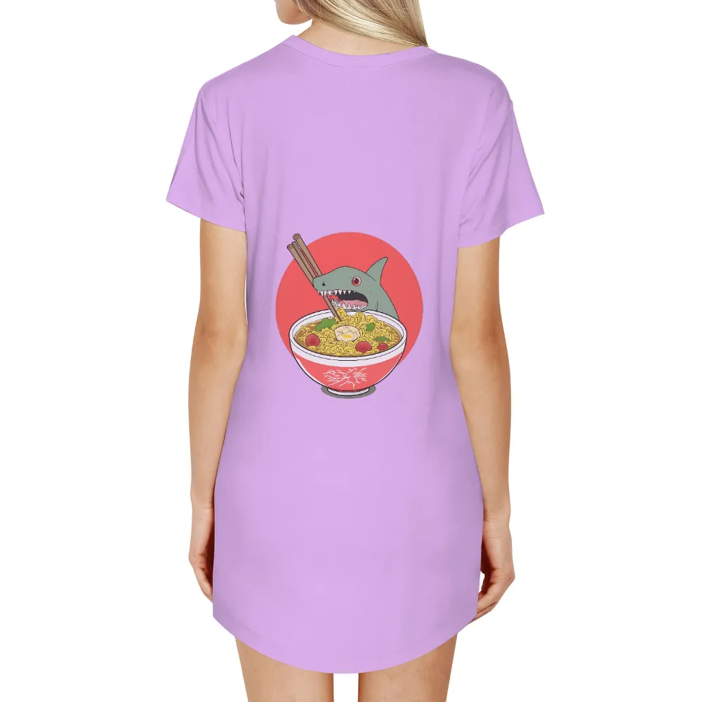 Tee Shirts Printed: Shark's Ramen Adventure|shark easter shirt