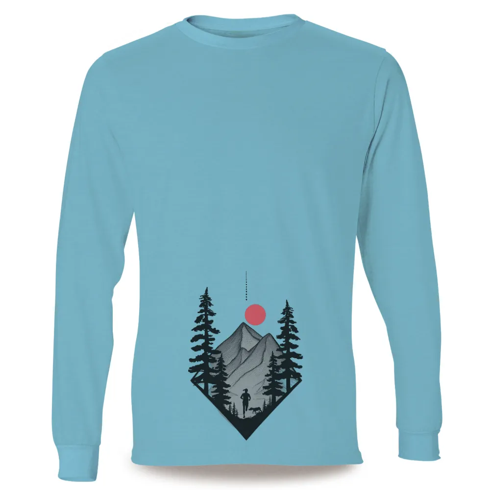 TShirt Printing: Nature's Adventure with Runner and Dog|Runner silhouette