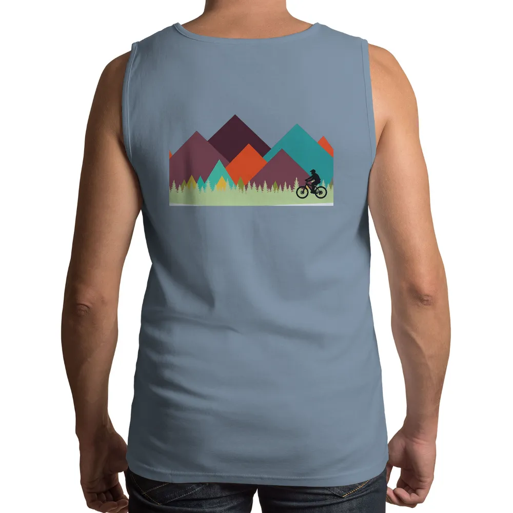 Custom T-Shirt Printing: Mountain Biking Adventure | Thrill & Nature| nature-inspired design