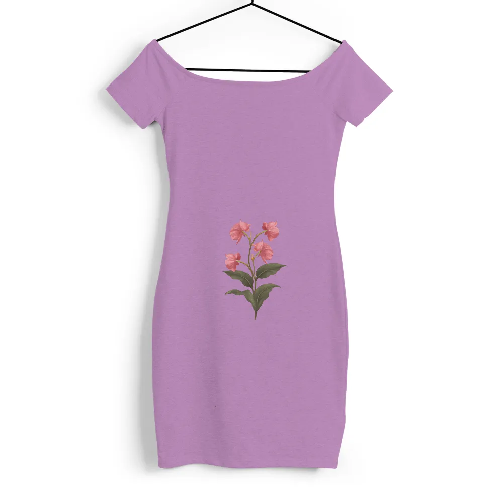 Graphic Tees: Embrace the Pink Serenity - Artistic Floral Design|simplicity tee shirt pattern