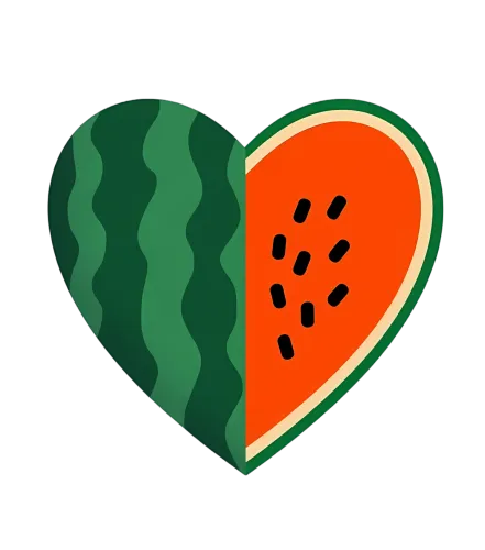 Custom Tee Shirts | Watermelon Heart: A Symbol of Summer Joy