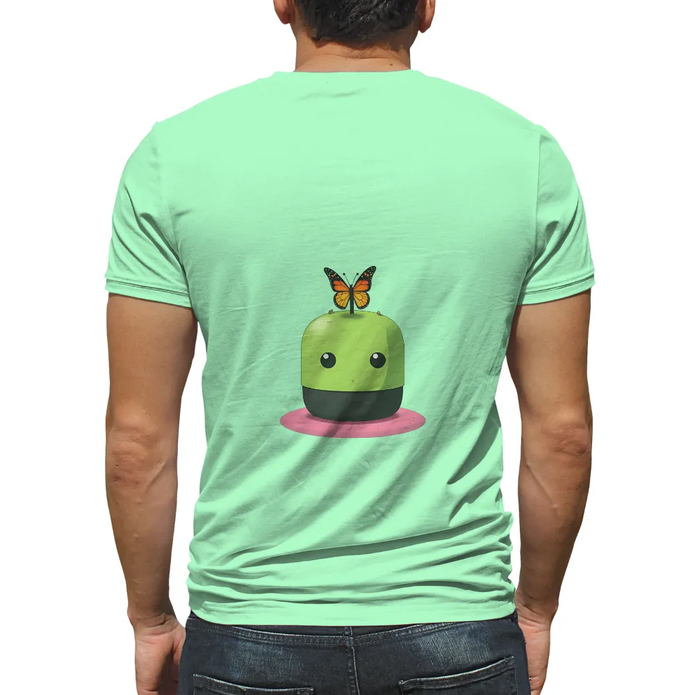 T-Shirts Design: Harmony of Nature and Technology with Zee and Butterfly|neon green kenzo shirt