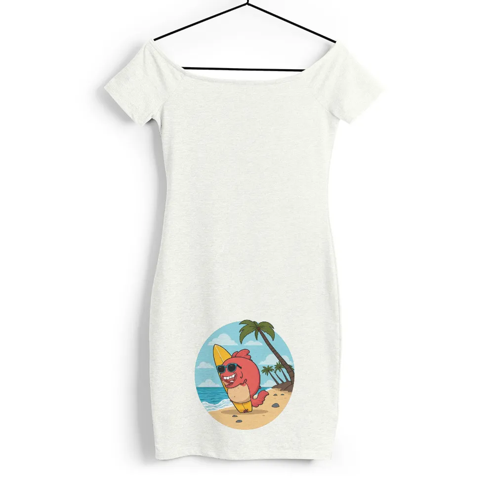 Tee Shirt Printing: Surfing Fish Adventure - Summer Vacation|cute casual summer shirts