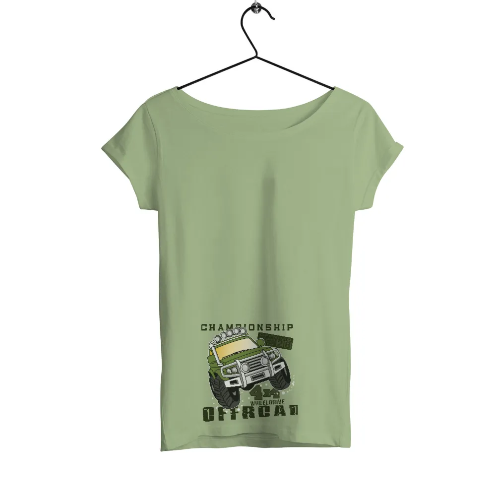 Customized Tee Shirts: Off-Road Championship Adventure|car toons t shirt