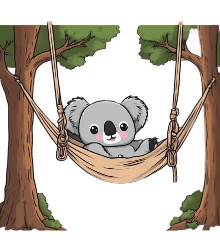 Custom T-Shirt Printing: Cozy Koala Hammock - Artistic Designs