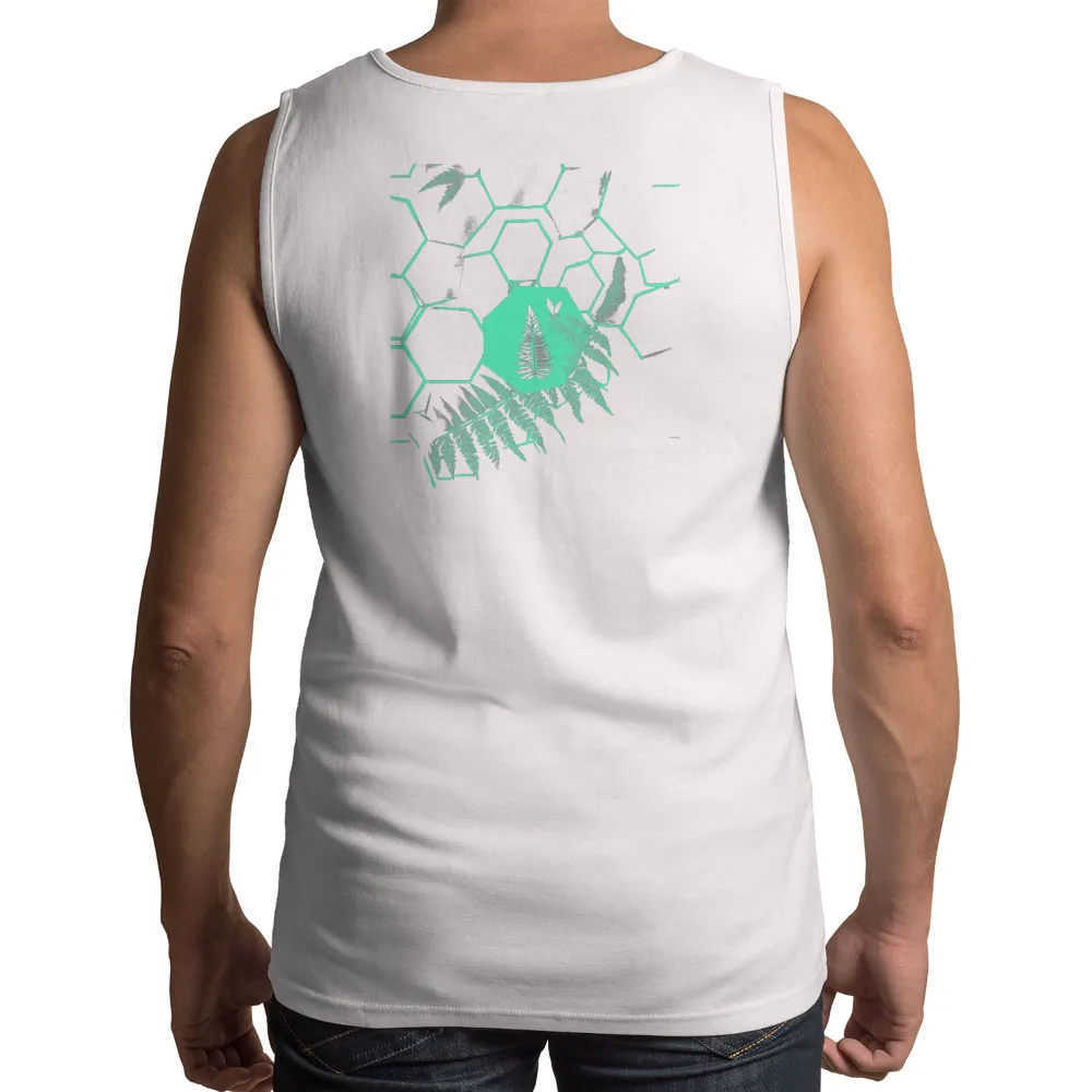 T-Shirts Custom: Ferns & Hexagons - Nature Meets Modern Art| hexagonal shapes