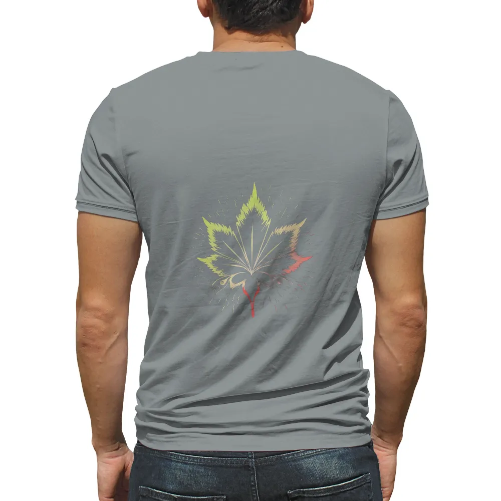 Custom Tee Shirts: Nature Meets Urban Life - Vibrant Leaf Design|mothers day tshirt design