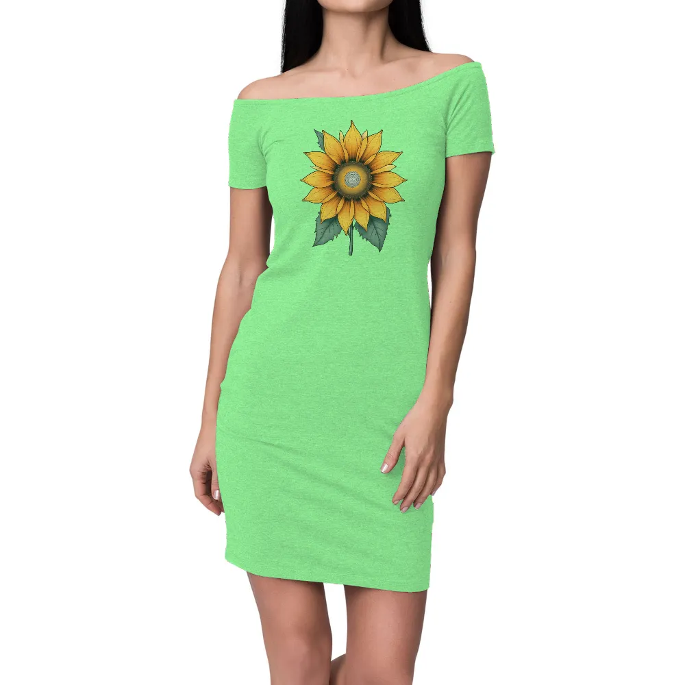 Custom T-Shirt Printing: Sunflower of Hope - Artistic Designs|acnh silk floral print shirt