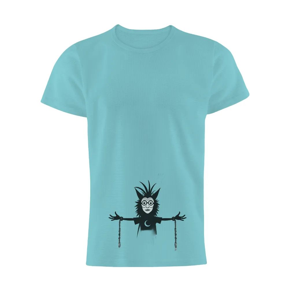 T-Shirts Design: Moonlight Guardian - A Symbol of Mystery and Wonder|playboy night out camp shirt