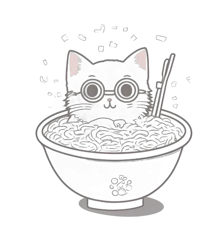 Graphic Tees: Whiskers' Magical Ramen Adventure