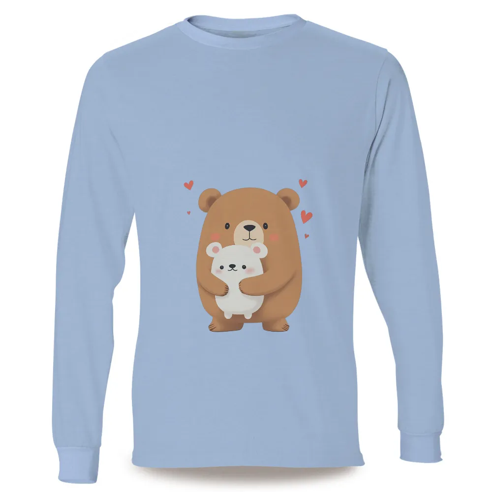 Custom Tee Shirts: Bears Embracing Love and Protection|ua uv protection