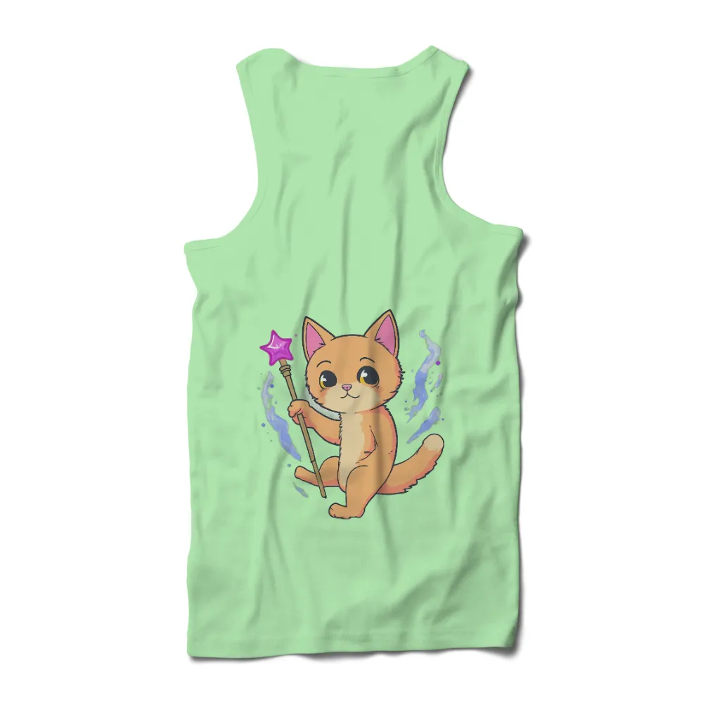 TShirt Design: Whiskers the Magical Cat with Wand|tifa final fantasy shirt cut