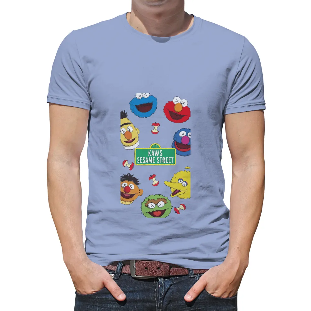 Graphic Tees: KAWS x Sesame Street - Artistic Collaboration|simple shirt print design