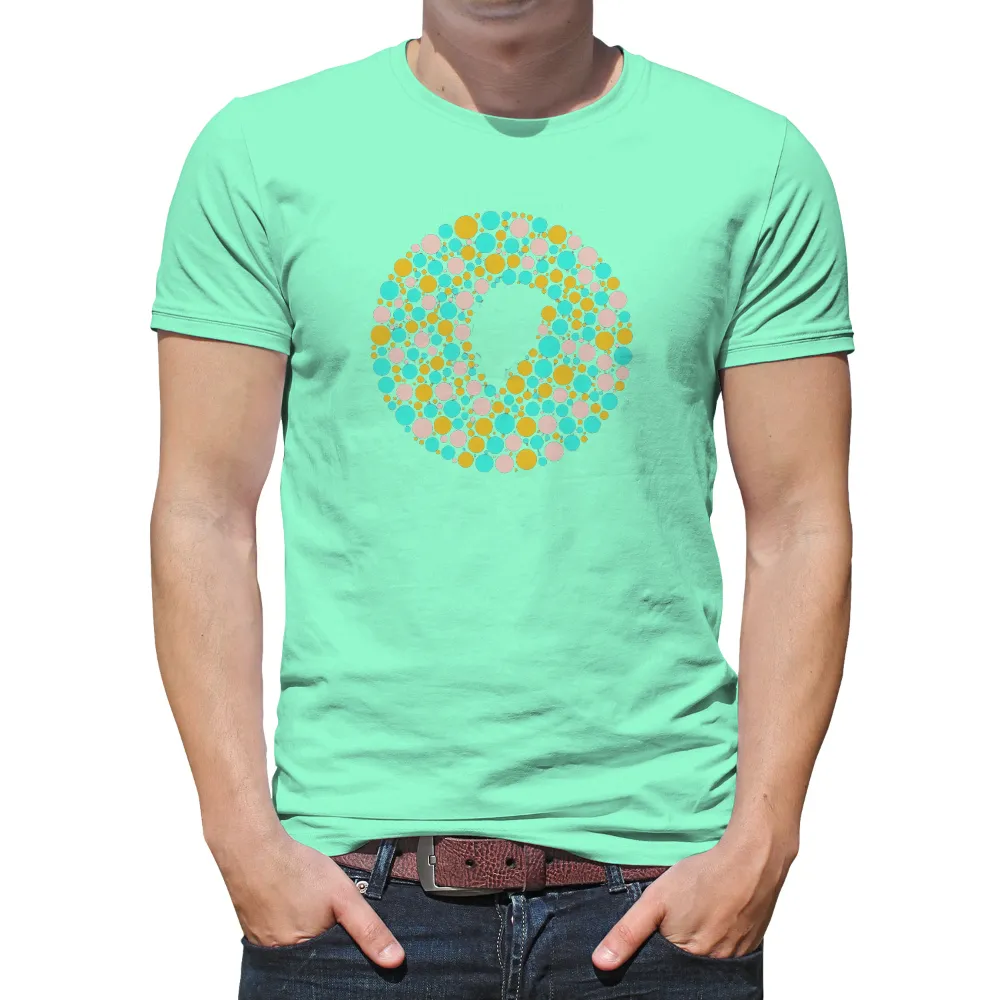 Graphic Tees: Modern Art Circles - Vibrant Colors and Geometric Shapes|modern art shirt