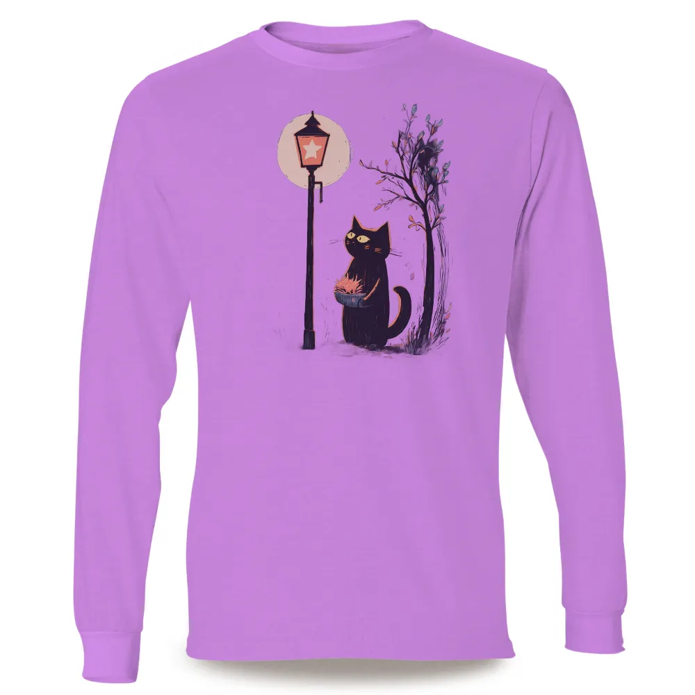 Custom Tee Shirts: Luna the Black Cat Bringing Light and Comfort|ua uv protection