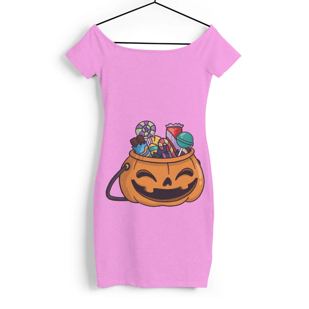 Halloween Pumpkin Bucket T-Shirt Printing - Festive Candy Delight|universal studios halloween horror nights merchandise 2022