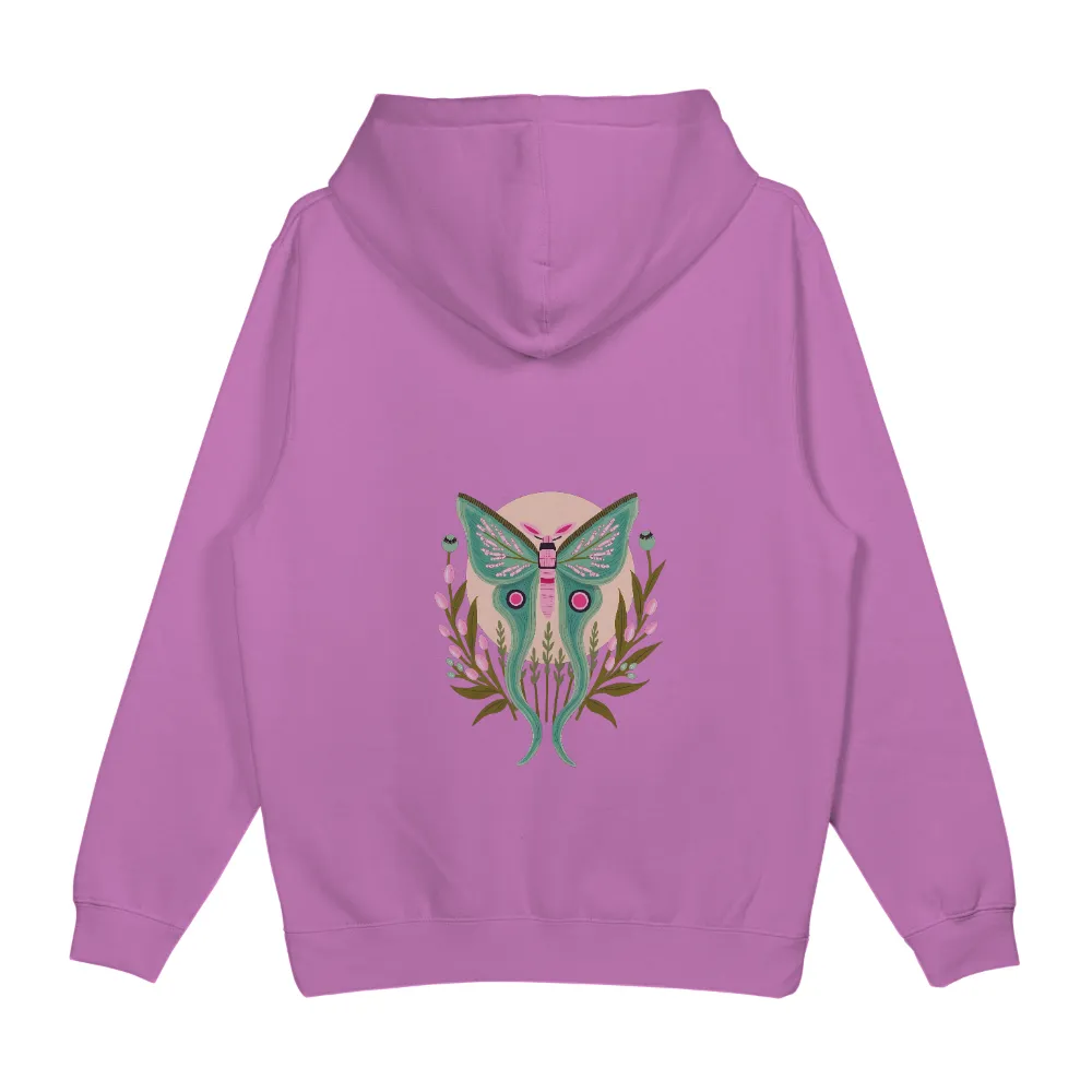 T-Shirts Custom: Nature's Whimsy - Luna Moth Design|Vibrant Luna moth