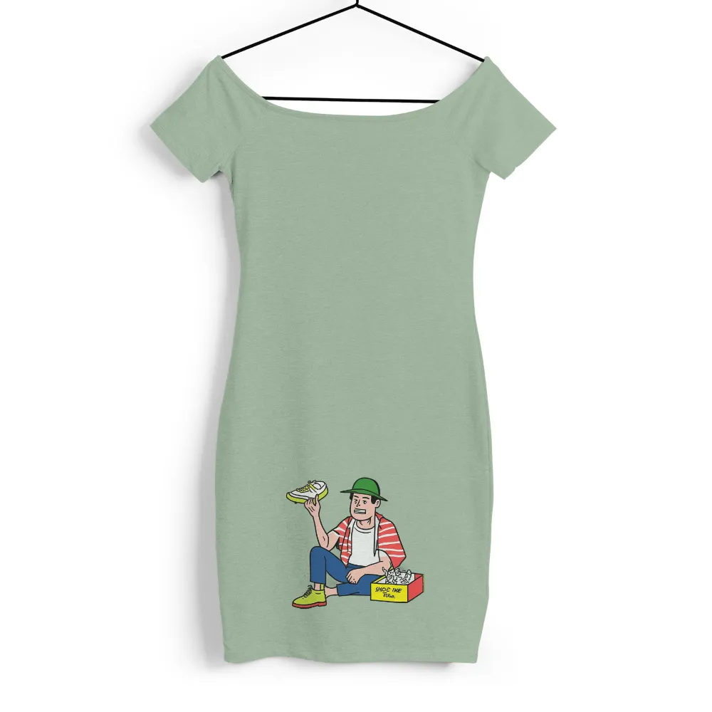 Graphic Tees: Sneaker Enthusiast - Shoe Time Fun|young man with green cap