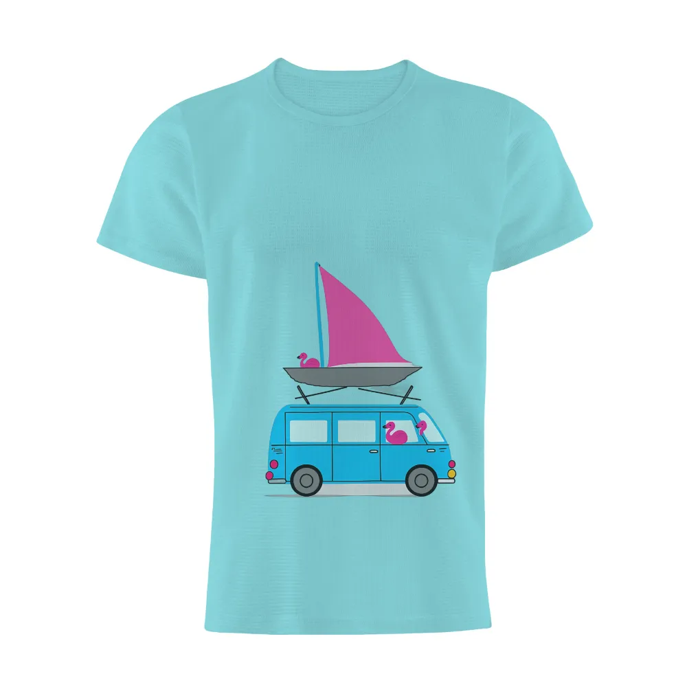 Graphic Tees: Adventure Wagon with Flamingos and Sailboat|adventure time shirt sex