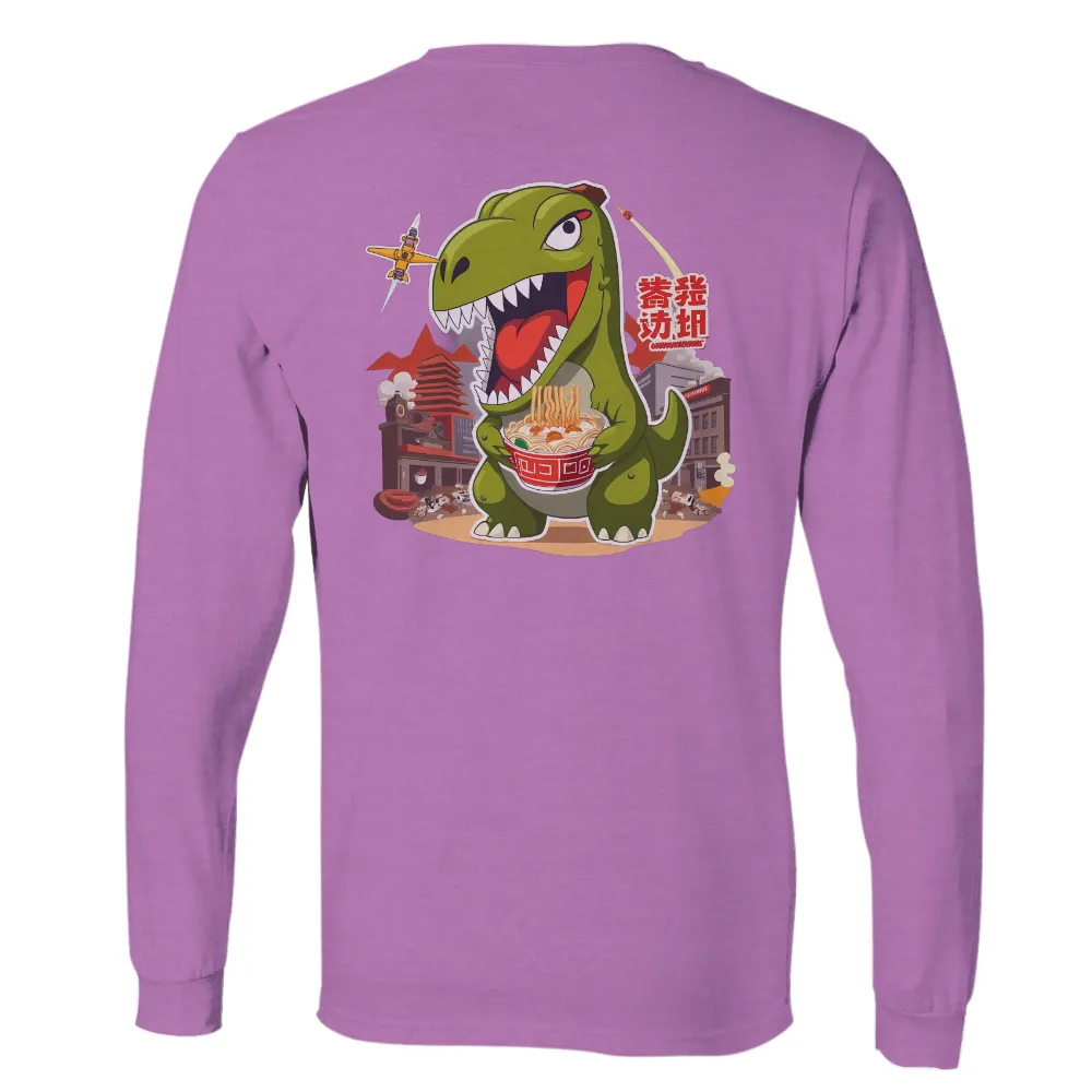 T-Shirts Pattern: T-Rex Loves Ramen - Funny & Quirky Design| pagoda