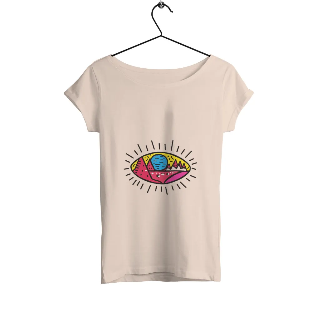 Shirts Graphic Tees: Eye of the Moon - Nature's Harmony|casual vintage sun moon t shirt