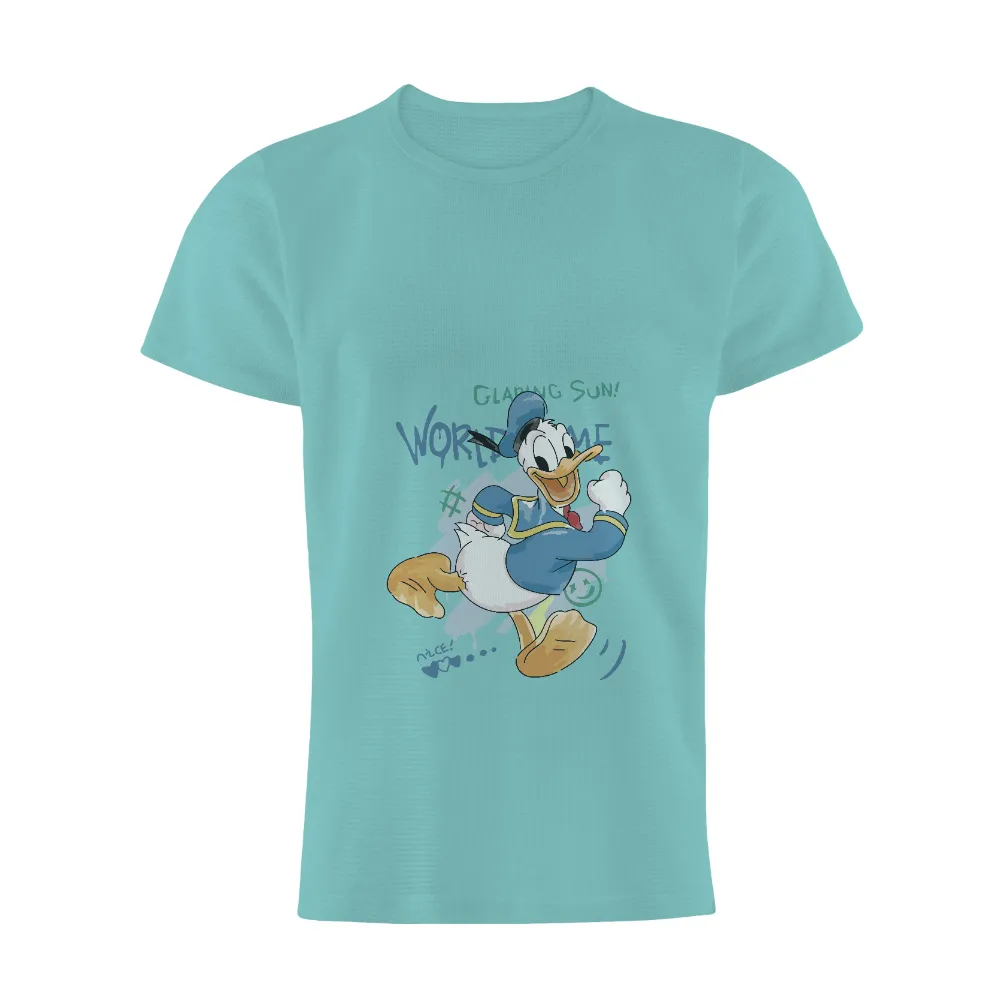 Graphic Tees: Donald Duck Bringing Joy with Clapin Sun and Worliz Me|g force cartoon t shirt