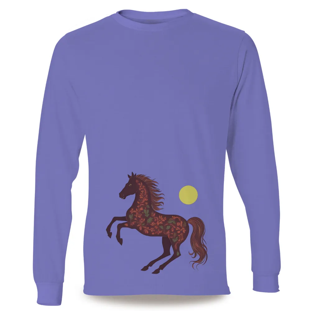 Shirts Graphic Tees: Horse of Nature - Artistic Design|music fest shirt animal crossing