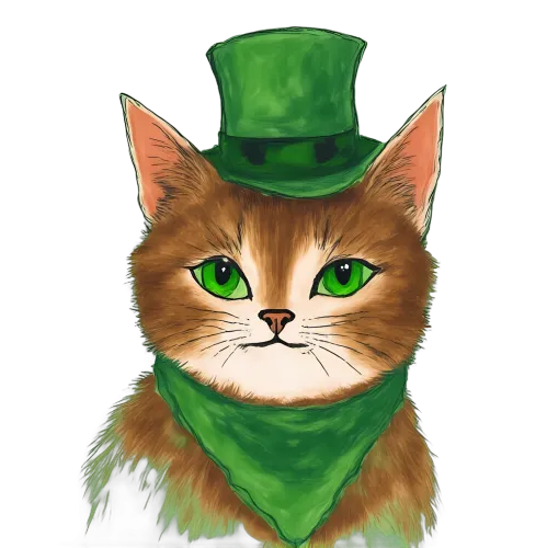 T-Shirt Printing: Leprechaun Cat - Whimsical Charm and Luck