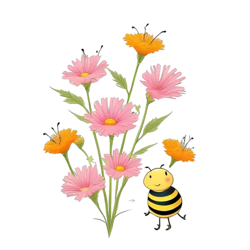 Tee Shirts Printed: Bumble's Harmony in the Meadow