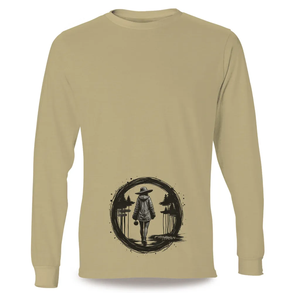 Customized Tee Shirts: The Wanderer's Solitary Journey|shirt hand design