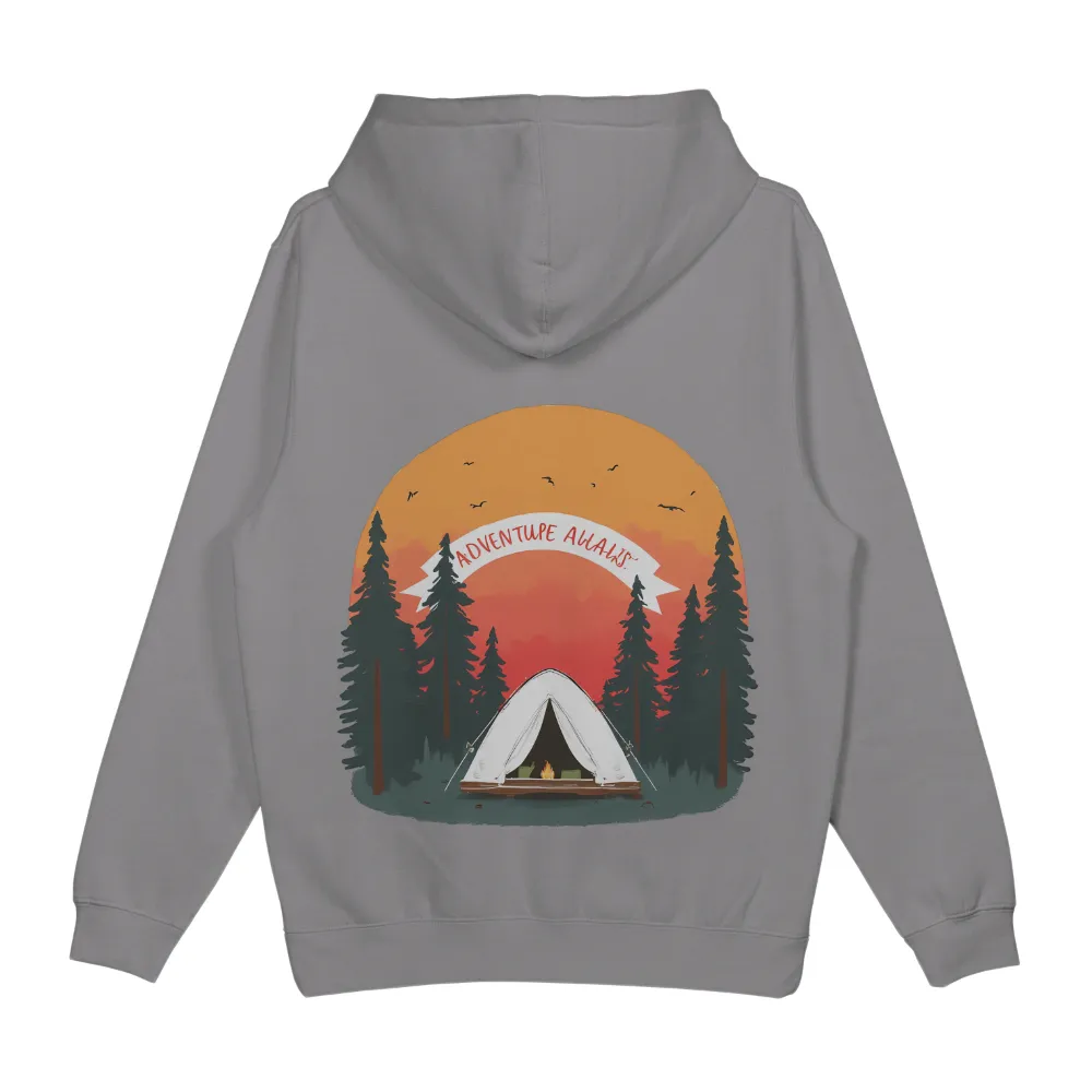 Tee Shirts Printed: Adventure Awaits - Camping Under the Stars|camping dadmin t shirt