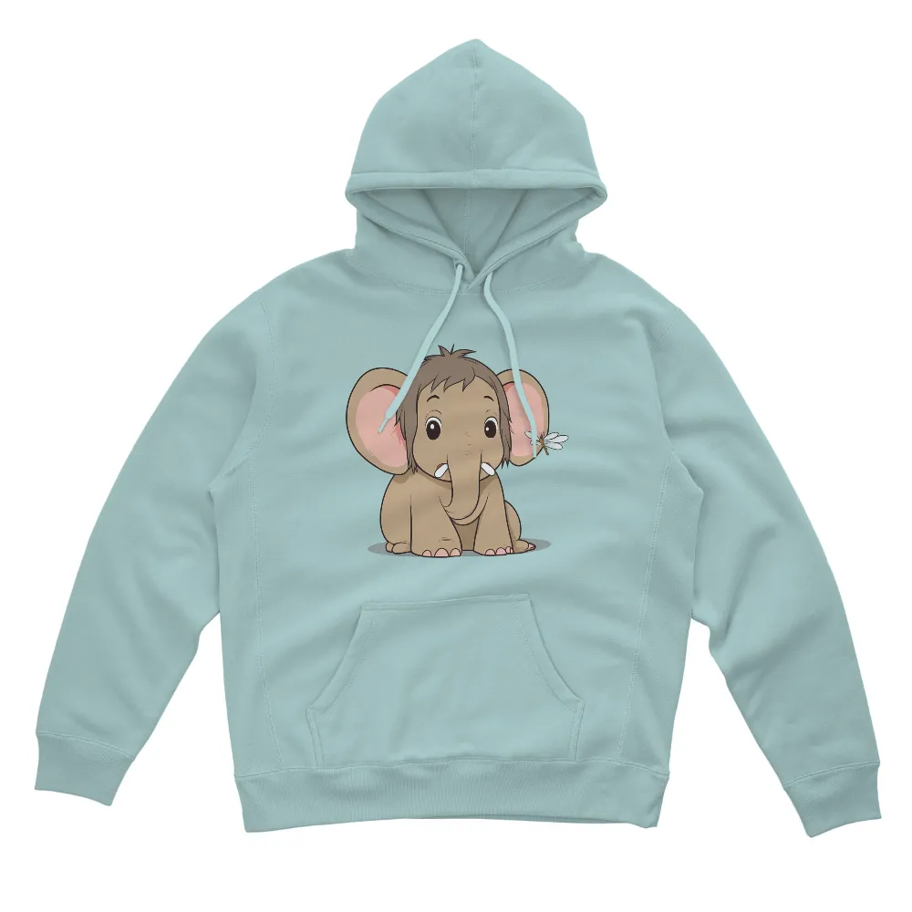 TShirt Design: Whimsical Baby Elephant with Dragonfly|cute summer shirts not cropped