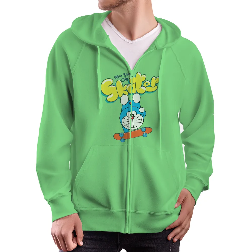 Custom Tee Shirts: Skateboarding Adventure with a Vibrant Cat|youth easter shirts