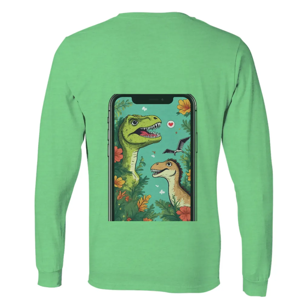 Dinosaur Friendship T-Shirt Printing: Playful Prehistoric Charm|octopus jungle trousers