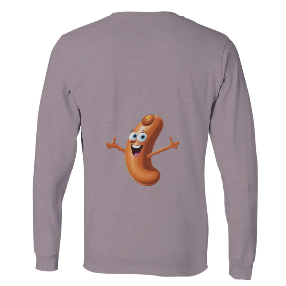 Custom T-Shirt Printing: Spread Joy with Sammy the Happy Sausage|music art love happiness t shirt