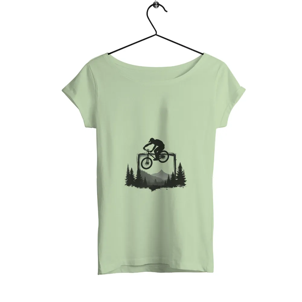 Custom T-Shirt Printing: Mountain Biking Adventure in Nature|endor forest summer camp shirt