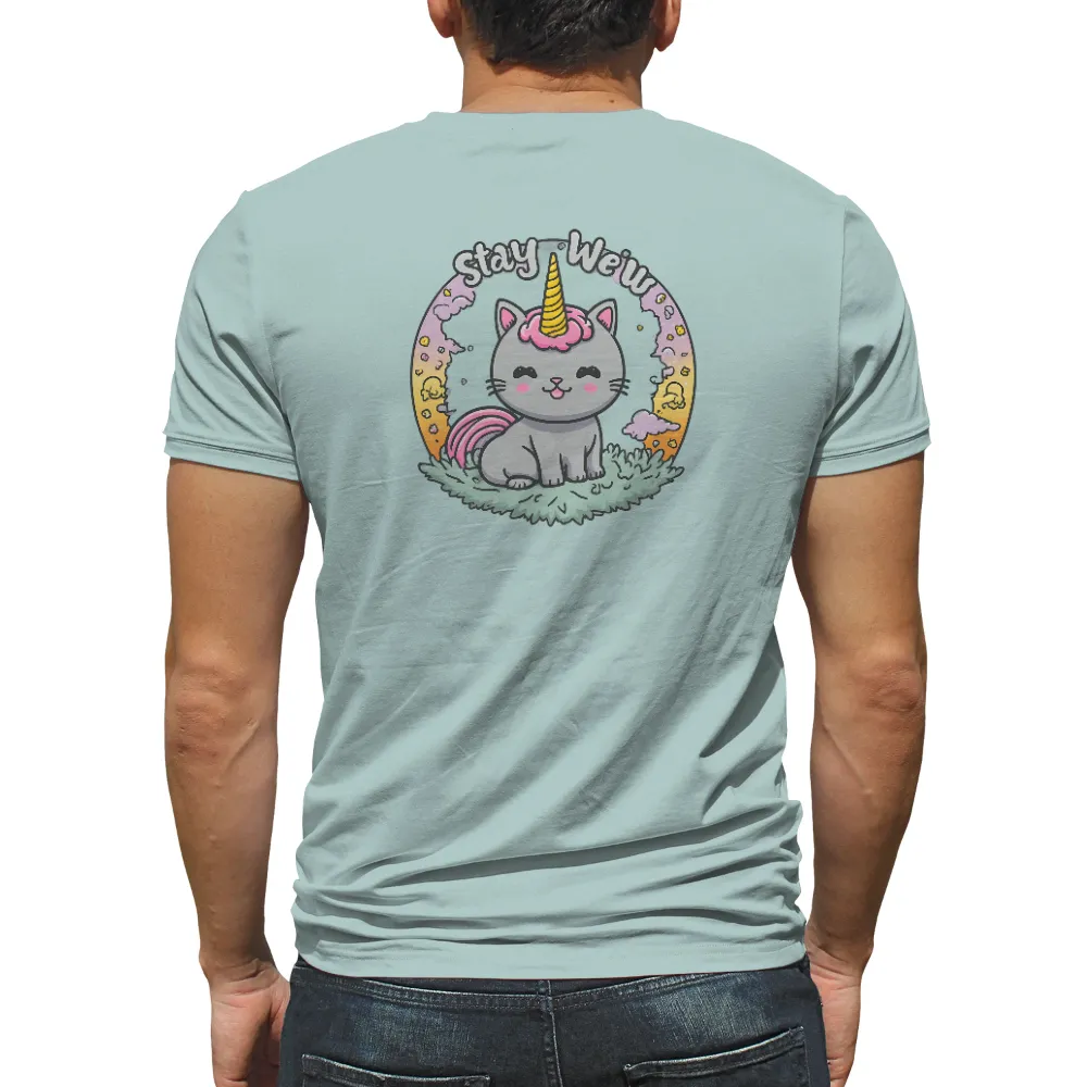 Custom T-Shirt Printing: Stay Weird Unicorn Cat - Embrace Your Uniqueness|my cat is my valentine t shirt