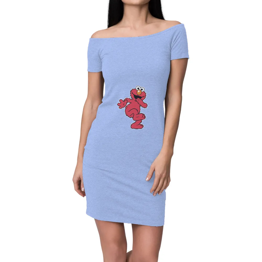 Elmo TShirt Design: Cheerful and Playful Pop Culture Icon|cartoon tshirt for ladies