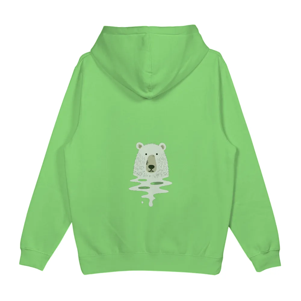 Customized Tee Shirts: Polar Bear Reflection - Artistic Design|reflection t shirt butterfly