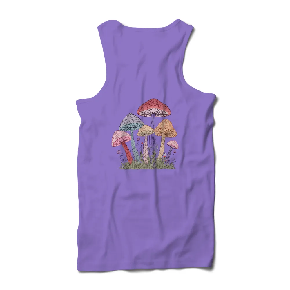 Tee Shirts Printed: Magical Mushrooms in the Forest|forest doraemon t shirt