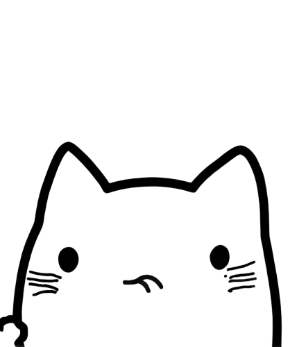 T-Shirts Pattern: Playful Cat Face - Minimalist Joy